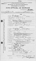 Certificat de mariage