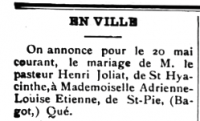 Note - Mariage