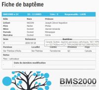 Fiche de baptême