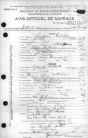Certificat de mariage